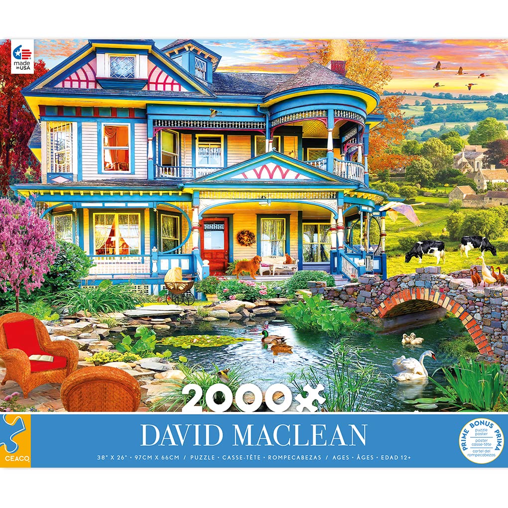 Ceaco - David Maclean - Country Home - 2000 Piece Jigsaw Puzzle - WoodArtSupply