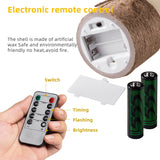 AKU TONPA Flameless Candles Battery Operated Pillar Real Wax Electric LED Candle Gift Set with Remote Control and Timer, 4" 5" 6" Pack of 3 (Ivory Wax with Hemp Rope) AKU TONPA