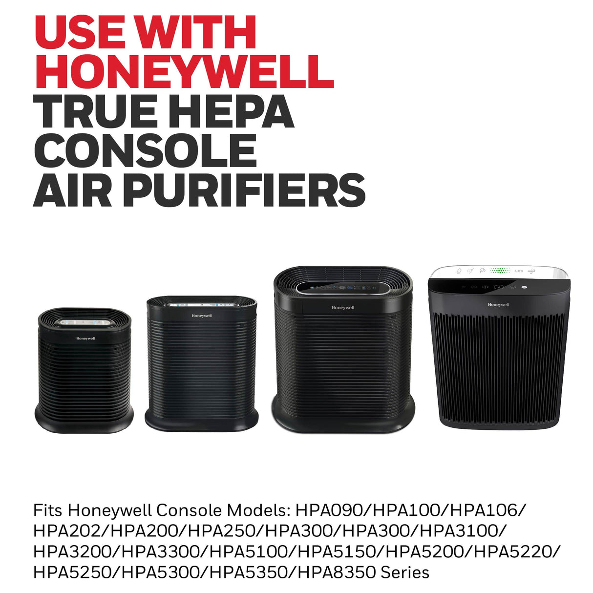 Honeywell HEPA Air Purifier Filter R, 1-Pack for HPA 100/200/300 and 5000 Series - Airborne Allergen Air Filter Targets Wildfire/Smoke, Pollen, Pet Dander, and Dust Honeywell