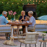 YITAHOME 4 Pieces Patio Furniture Set, Wicker Balcony Bistro Set, Outdoor All-Weather Rattan Conversation Set with Loveseat Chairs Table Soft Cushions for Backyard, Pool, Deck, Garden - Beige YITAHOME