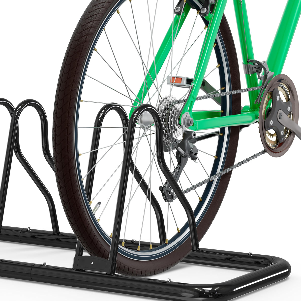 Simple Houseware 5 Bike Bicycle Floor Parking Adjustable Storage Stand, Black Simple Houseware