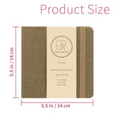Vienrose Watercolor Sketchbook, 5.5"x5.5" Watercolor Journal with 24 Sheets 140 LB (300 GSM) Cotton Watercolor Paper, Brown Linen Cover Water Coloring Sketch Book As Travel Notebook On The Go Vienrose