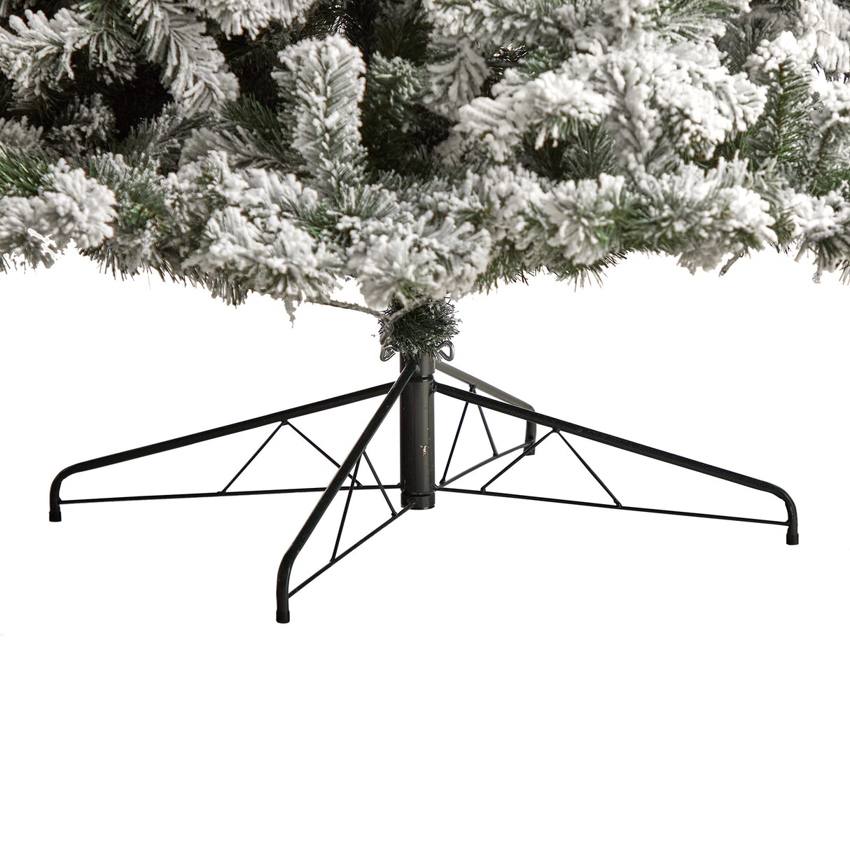 Nearly Natural 10ft. Flocked West Virginia Fir Artificial Christmas Tree with 800 Clear LED Lights and 1680 Tips Nearly Natural