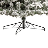 Nearly Natural 10ft. Flocked West Virginia Fir Artificial Christmas Tree with 800 Clear LED Lights and 1680 Tips Nearly Natural