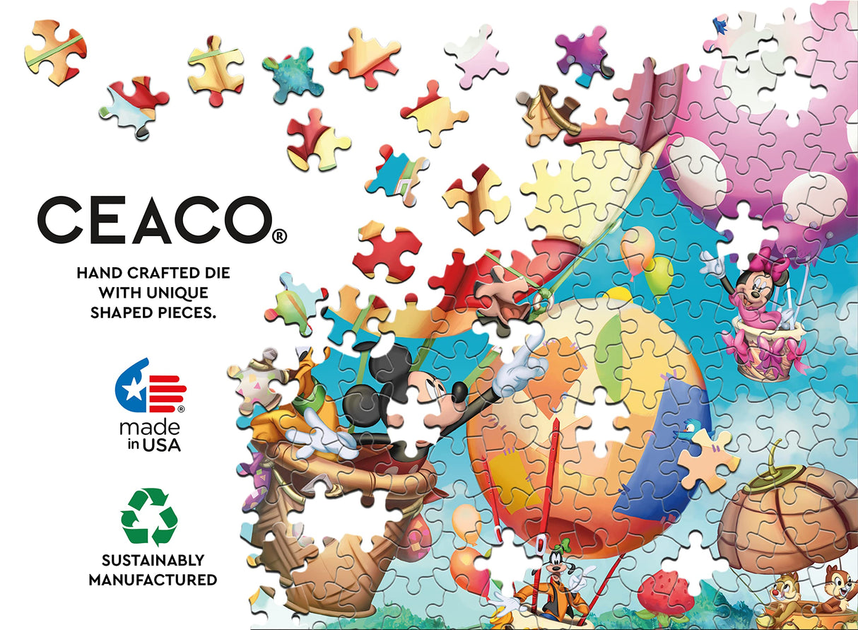 Ceaco - Disney - Mickey's Air Balloon - 300 Oversized Piece Jigsaw Puzzle Ceaco