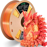 OVV3D PLA Filament 1.75mm, Red Gold 3D Printer Filament Silk PLA Dual Color PLA Filament, Red Gold PLA Filament, Color Change Every Inch Filament 3D Printer Filament +/-0.02mm, 1kg/2.2lb OVVNYXE