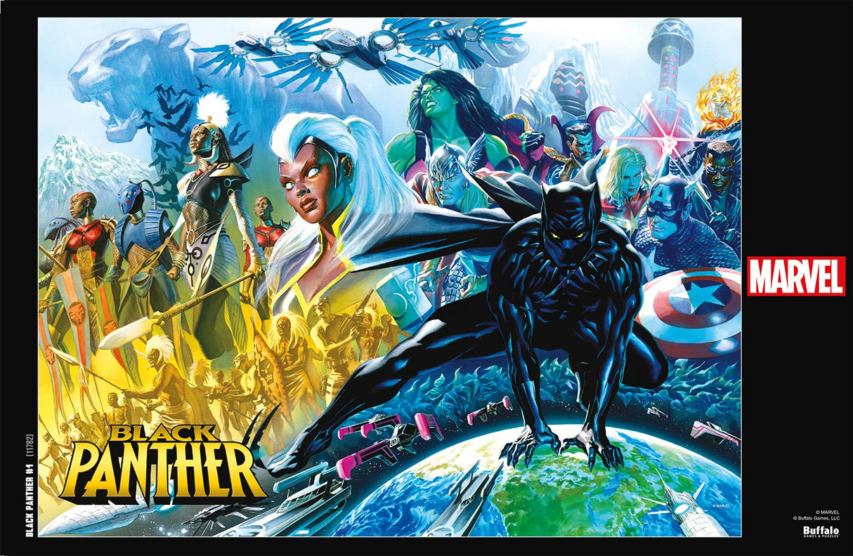 Buffalo Games - Marvel - Black Panther #1 Alex Ross - 1000 Piece Jigsaw Puzzle for Adults Challenging Puzzle Perfect for Game Nights - Finished Size is 26.75 x 19.75 Buffalo Games