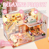 Flever Dollhouse Miniature DIY House Kit Creative Room with Furniture for Romantic Valentine's Gift (Blossom Stories) Flever