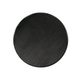 East West Furniture ANVA3-BLK-C 3 Piece Modern Dining Table Set Contains a Round Kitchen Table with Pedestal and 2 Linen Fabric Dining Room Chairs, 36x36 Inch, Black East West Furniture