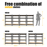 PrimeZone 4 Tier 36" W x 16" D x 55" H Storage Shelves - 3 Pack Adjustable Garage Storage Shelving, Heavy Duty Metal Storage Utility Rack Shelf Unit for Warehouse Pantry Closet Kitchen, Black PrimeZone