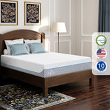 EGOHOME California King Mattress 12 Inch Cooling Gel Memory Foam, Fiberglass Free, Mattress Bed in a Box for Back Pain Relief, Medium Firm, CertiPUR-US Certified, 72”x84”x12”, White EGOHOME
