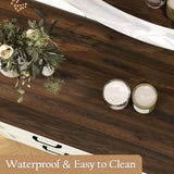 Vikiullf 8 Drawer Dresser - Farmhouse Dresser for Bedroom, Wooden Chest of Drawers, Storage Drawers for Bedroom, Living Room, Hallway, Entryway Organizer, Rust Oak White Vikiullf