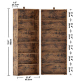 IRONCK Bookshelves and Bookcases Set of 2 Floor Standing 6 Tiers Display Storage Shelves 70 in Tall Bookcase Home Decor Furniture for Home Office, Living Room, Bed Room IRONCK