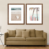 Hongkee 16x20 Frames Set of 2, Rustic Brown Wood Style - Display 16 x 20 Picture without Mat or 11x14 Picture with Mat, Wall Mounting Horizontal and Vertical Hongkee