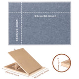 Tektalk Foldable Jigsaw Puzzle Board with 4 Angle Adjustable Bracket/Stand, Lightweight Portable Puzzle Mat Plateau with Wooden Easel, Foldaway Felt Puzzle Table, for Up to 1500 Pieces (Gray) Tektalk