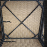 Outsunny 3-Seat Outdoor Patio Sofa with Cushions, PE Rattan Wicker Sofa with Wood Grain Wide Armrests, Outdoor Wicker Couch for Porch, Garden, Sunroom, Poolside, Beige Outsunny