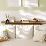 YATINEY 63" Console Table, Narrow Long Entryway Table, Industrial Skinny Sofa Tables, 2-Layer Hallway Table for Entryway, Display Table Behind Couch, Rustic Brown and Black CT16BR YATINEY