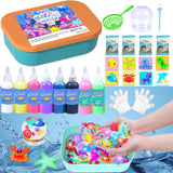 HFCHUPIN Magic Water Elf Toy Kit, Water Gel Kit with 6 Magic Gels,2 Bottles Ofluminous Gel 8 Sea Creature Molds. Birthday Gifts, Party Favors, Arts & Crafts DIY Kits for Kids HFCHUPIN