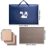 Lavievert 1000 Pieces Jigsaw Puzzle Board with Padded Cover, Portable Puzzle Case with 4 Sorting Trays, Puzzle Caddy Puzzle Storage Saver with Non-Slip Surface for Adults and Kids LAVIEVERT