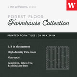 Forest Floor Farmhouse 3/8 Inch Thick Printed Foam Tiles, Premium Wood Grain Interlocking Foam Floor Mats, Anti-Fatigue Flooring – Stylish Flooring Solution, Porch Post White, 100 Sq Ft We Sell Mats