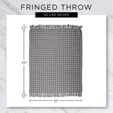 DII Diamond Throw Collection Cotton Woven, 50x60, Gray DII