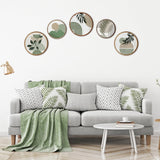 5 Pcs Boho Wooden Wall Art - Bohemian Geometric Hanging Decor for Living Room, Bedroom - 10'' and 8'' Greenery Minimalist Farmhouse Wall Hangings Qunclay