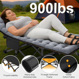 ABORON Oversized XXL Folding Camping Cot W/Mat for Adults, 78" L x 32" W x 18" H, Heavy Duty Outdoor Bed with Carry Bag,1200 D Layer Oxford Travel Camp Cots ABORON