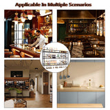 Wall Mounted Wine Rack, 3 Tier Wine Glass Holder with LED Light, Large Wall Mounted Shelves with Hanging Wine Racks Bottle Display Shelf, for Home Bar Cafe Restaurant (39.4 * 9.8 * 35.4 inch) Generic