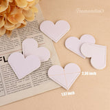 Framendino, 30 Pack Sublimation PU Leather Corner Bookmark Heart-Shaped White Bookmark Blanks for DIY Bookmarks Framendino