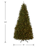 National Tree Company Pre-Lit Artificial Full Christmas Tree, Green, Dunhill Fir, Dual Color LED Lights, Includes Stand, 10 Ft National Tree Company