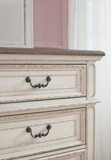 Signature Design By Ashley Realyn French Country Youth 6 Drawer Dresser, Chipped White & Brown Signature Design by Ashley