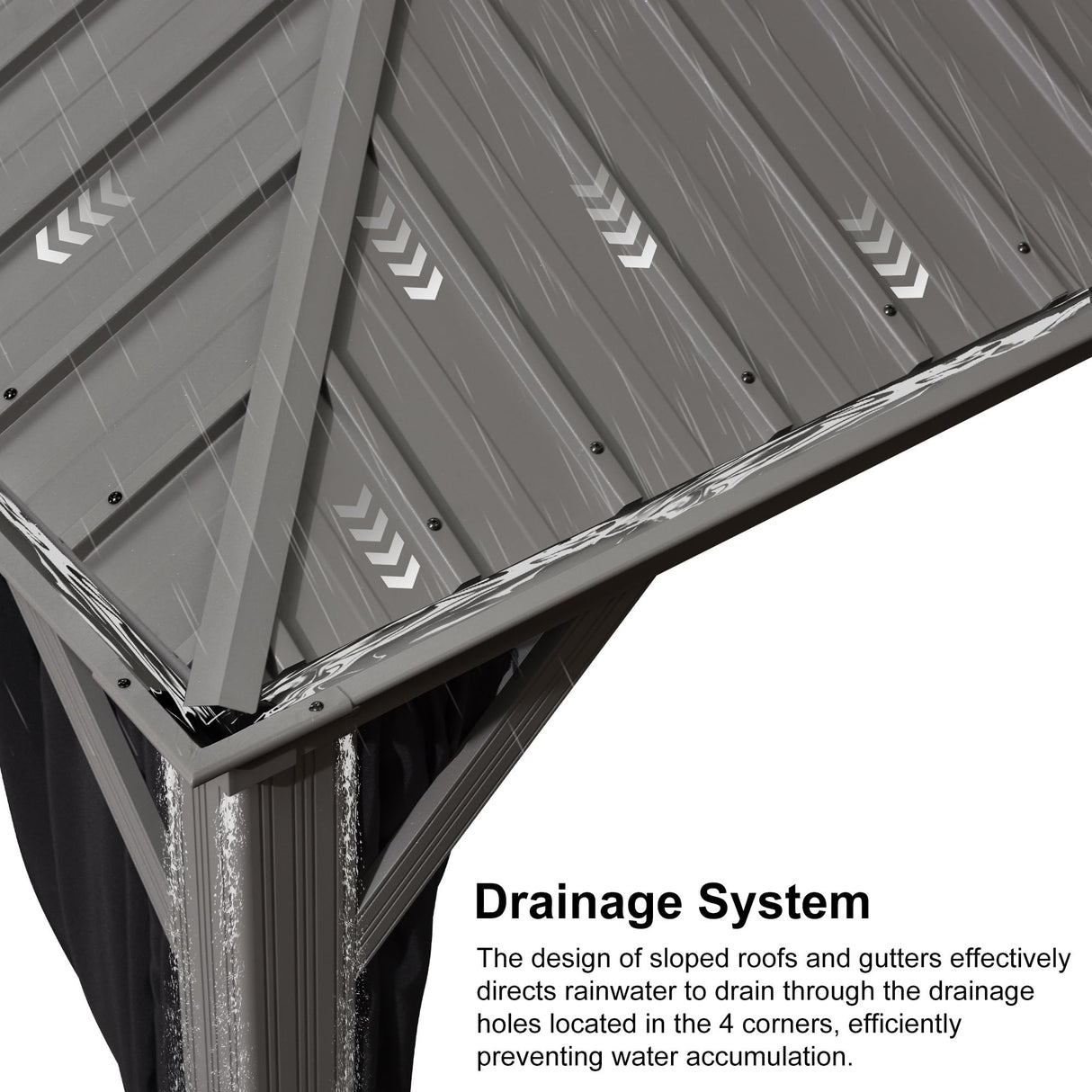 PURPLE LEAF 14' x 20' Patio Hardtop Gazebo with Light Metal Roof Heavy Duty Wind Resistance Outdoor Permanent Large Pavilion Gazebo for Patio Deck and Garden, Netting and Curtains Included, Light Grey PURPLE LEAF