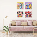 4 Packs Cartoon Diamond Art Kits for Kids,5D DIY Diamond Art Painting Kits for Kids Ages 4-8-12,Mosaic Kits Full Round Drills for Gifts and Home Wall Decor 6X6 Inch Fuinkqe
