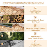 bingaai 10 Pcs Cedar Wood Interlocking Deck Tiles 12" x 12", Cedar Sauna Floor Mat Natural Finish, Wooden Floor Tiles for Balcony, Backyard, Sauna, Patio, Spa Floors, Indoor and Outdoor Use (Style B) bingaai