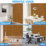 Taaizau 3D Slat Acoustic Wall Panels with Wood Finish Accent, 2 Pack Sound Absorbing Paneling for Studio, Office, Living Room, Bedroom Interior Decor (Natural Walnut, 48''L x 24''W) Taaizau