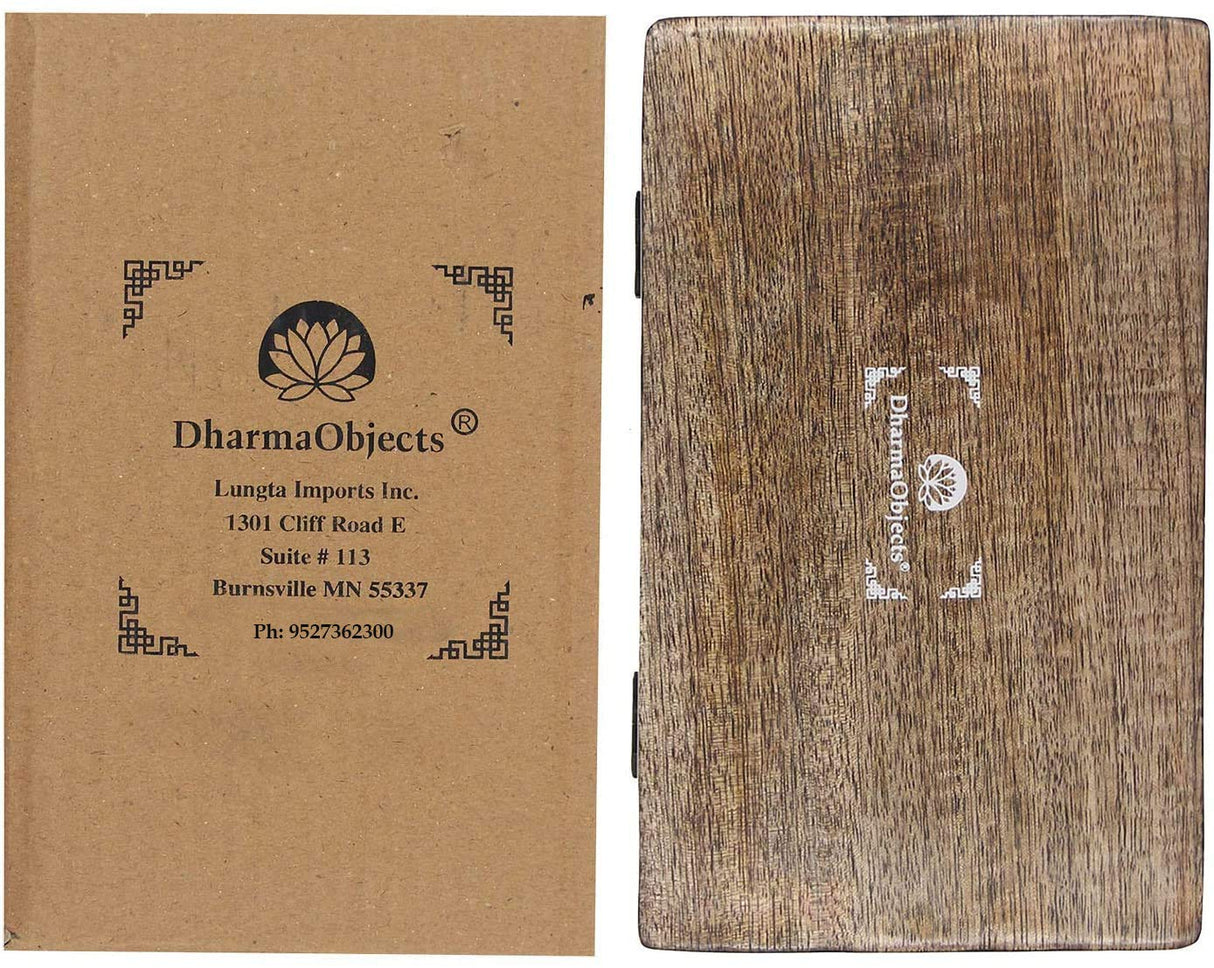 DharmaObjects Triple Moon Hand Carved Jewelry Trinket Keepsake Wooden Storage Box (Triple Moon, Large) DharmaObjects