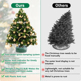 Christmas Tree Stand for Real Trees, Heavy Duty Live Christmas Tree Stand Fits 7.5 Ft Tree with 1.2-5 In Diameter, Easy Setup Christmas Tree Base Holder Stand With Water Level Indicator, Fast Clamp ANGAR