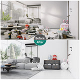 YITAHOME Dresser with 5 Drawers - Fabric Storage Tower, Organizer Unit for Bedroom, Living Room, Closets - Sturdy Steel Frame, Wooden Top (5 Wider Drawers Cool Grey) YITAHOME