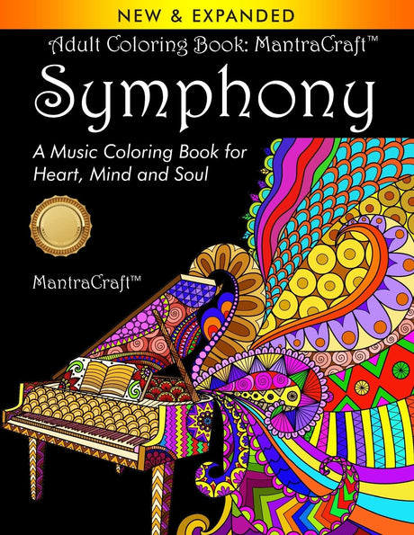 Adult Coloring Book: MantraCraft Symphony: A Music Coloring Book for Heart, Mind and Soul New Castle P&p