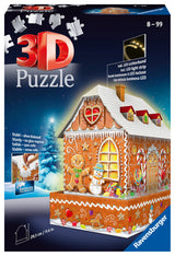 Ravensburger Gingerbread House Night Edition: 216 Piece 3D Jigsaw Puzzle for Kids 11568 - Easy Click Technology Means Pieces Fit Together Perfectly Ravensburger
