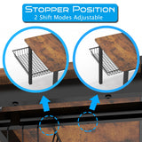 NAIYUFA Dining Table Set for 4-6 People,Industrial Dining Table with 2 Benches and 2 Chairs,Kitchen Table Set with Storage Rack for Dining Room,Saving Space,Rustic Brown NAIYUFA