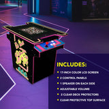 Arcade1Up Ms. PAC-MAN Head-to-Head Arcade Table with 12 Games, Multiplayer Control Panel, and 17-Inch Color LCD Screen, Black Series Edition ARCADE1UP