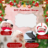 24 Pieces Christmas Sublimation Ornament Blanks MDF Sublimation Ornaments Double Sided Hanging Ornament with Rope Christmas DIY Ornament Supplies for Christmas Wedding Party Home Decor Maitys