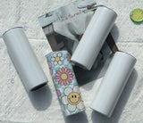 Wzaytia Glitter Sublimation Tumblers 20 Oz Skinny Straight, 8 Pack Sublimation Glitter Shimmer Tumbler Blanks, Individually Boxed Stainless Steel Glitter Tumblers, White Wzaytia