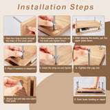 FUXAFU 50 Pcs Book Binding Kits, 13"x7.9" Inch Wooden Book Press，Books Binding Materials, with Bone Folder, Awl, Needles for DIY Bookbinding, BookRepair, Handmade Crafts FUXAFU