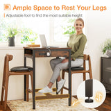 ODK 24 inch Bar Table with Power Outlets, Bar Height Pub Table, Counter Height Bar Table, High Top Kitchen & Dining Counter Tables with Sturdy Legs & Easy-to-Clean Top, Indoor use, Vintage ODK