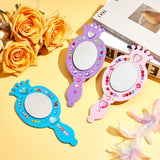 Liliful 12 Pack Princess Foam Mirror Kits Decorate Your Own Princess Mirrors Party Supplies Kids Unbreakable Toy Crafts for Girls Party Favors Birthday DIY Decorations (Pink, Purple, Blue,Cute) Liliful