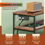 WLIVE Led Dresser for Bedroom, Dresser TV Stand for Bedroom with LED Lights and Power Outlet, Wide Chest of Drawers with Open Shelves for Entryway, 6 Fabric Drawers for Living Room, Rustic Brown WLIVE