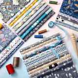 30 Pieces 10 x 10 Inches Fabric Printed Bundle Squares Floral Fabric Patchwork Sewing Quilting Bundles Assorted Pattern Cloth for DIY Scrapbook Craft Making Tatuo