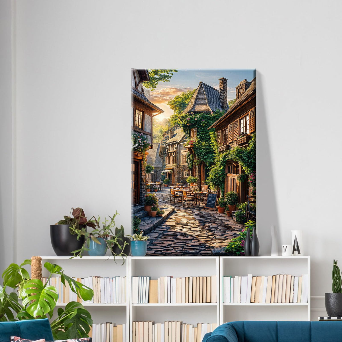 ATDMS Paint by Numbers Kit for Adults with Frame City Street Scene Paint by Number with Easel City View Adult Paint by Number Kits on Canvas Framed Paint by Numbers for Home Wall Decor 8x12 Inch ATDMS